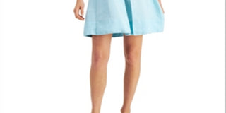 Vestido feminino Charter Club com amarração nas costas e corte A, azul, tamanho extragrande