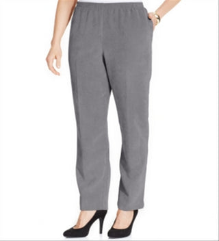 Alfred Dunner Women's Classic Corduroy Pant Gray Size 18X4.5