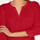 Charter Club Supima Cotton Top Feminino com Gola Dividida, Vermelho, Tamanho XX-G