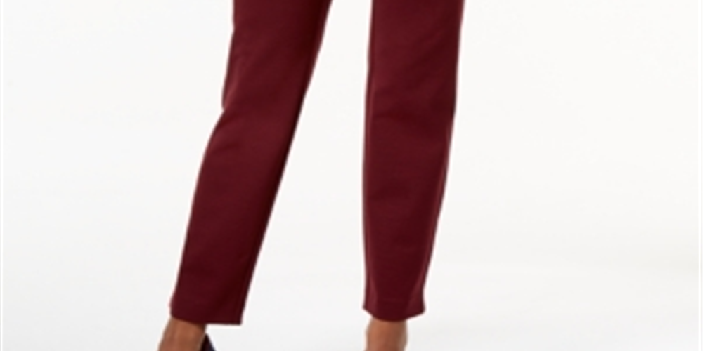 Calça feminina Charter Club Pull-on Ponte Knit Marrom Tamanho 6P