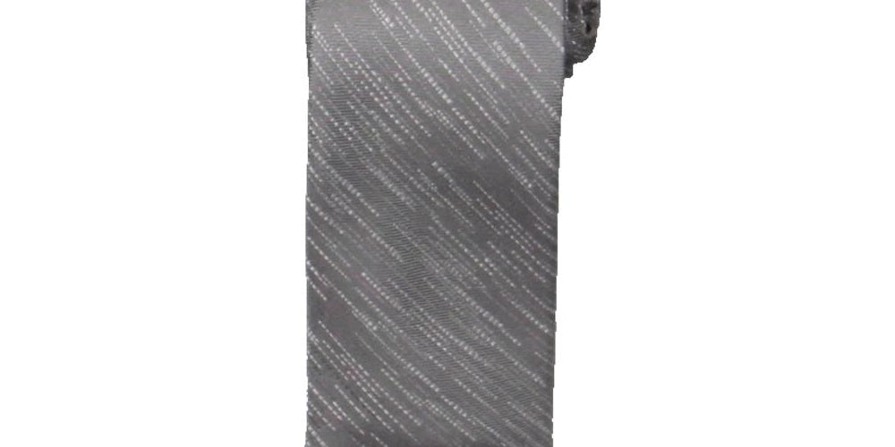 Gravata profissional Alfani masculina Finell Silk, cinza, tamanho regular