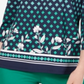 Blusa feminina com estampa floral Charter Club, azul, tamanho pequeno, médio