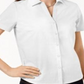 Camisa feminina Karen Scott de algodão com ilhós, branca, tamanho PP