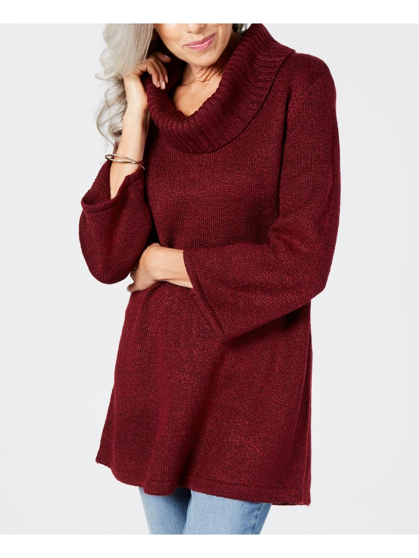 Karen Scott Suéter Feminino Gola Redonda Manga 3/4 Marrom Tamanho Pequeno P