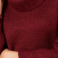 Karen Scott Suéter Feminino Gola Redonda Manga 3/4 Marrom Tamanho Pequeno P