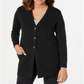 Cardigan feminino Karen Scott com pontos mistos, preto, tamanho X-S