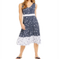 Vestido floral feminino Charter Club sem mangas azul tamanho XX-G