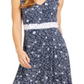 Vestido floral feminino Charter Club sem mangas azul tamanho XX-G
