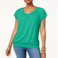 Camiseta Blusa Feminina JM Collection Verde Tamanho P