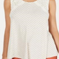 Blusa feminina listrada sem mangas estilo &amp; co, marrom, tamanho GG