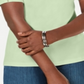 Camiseta feminina Karen Scott com apliques de renda e algodão, verde aloe, tamanho pequeno G
