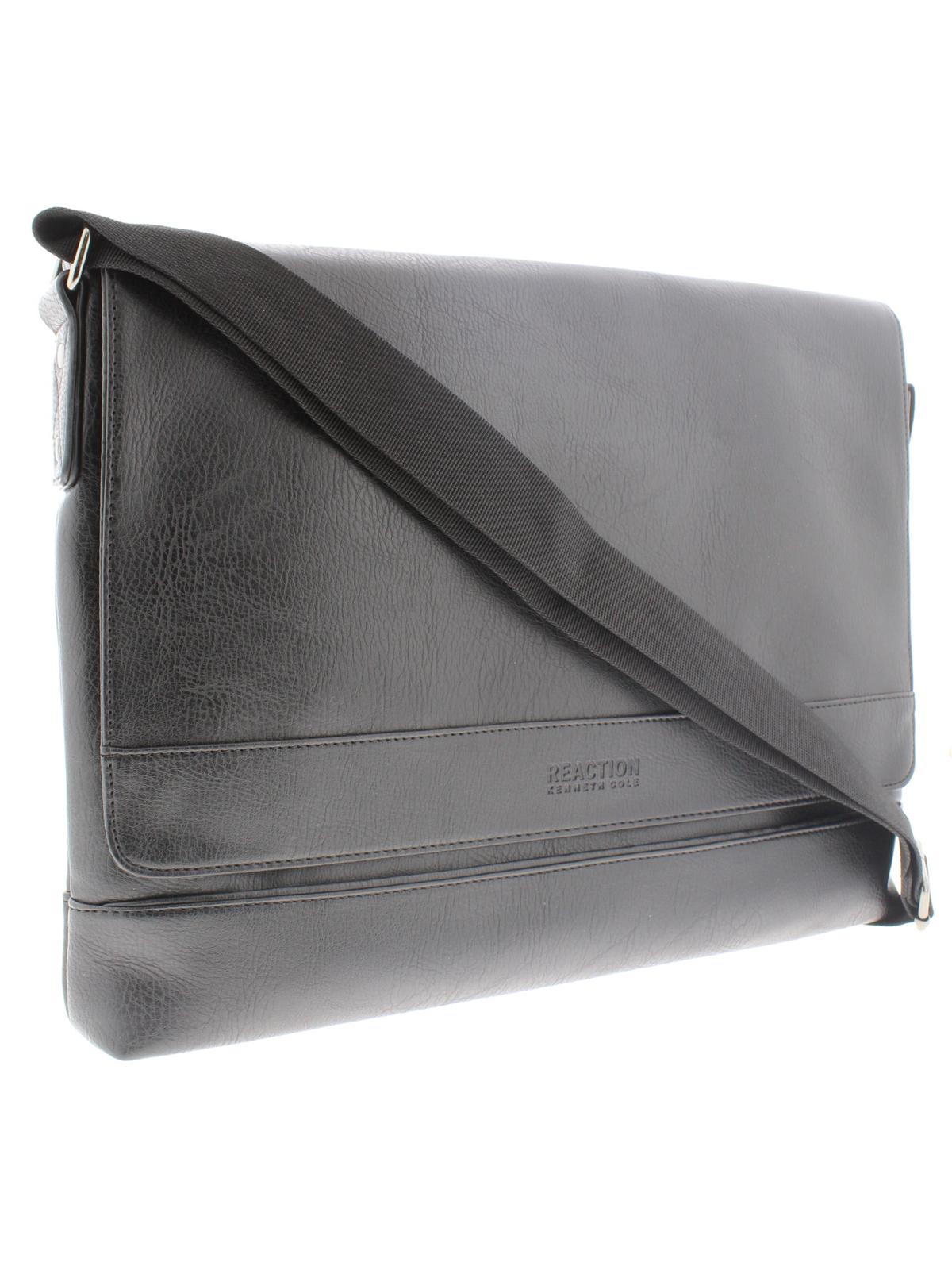 Bolsa tiracolo masculina Kenneth Cole Reaction Pebbled preta, tamanho único