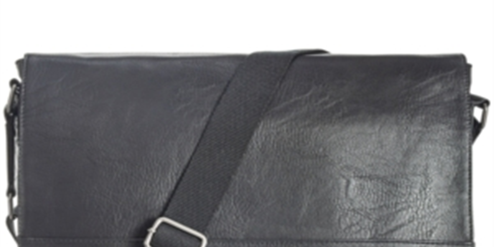 Bolsa tiracolo masculina Kenneth Cole Reaction Pebbled preta, tamanho único
