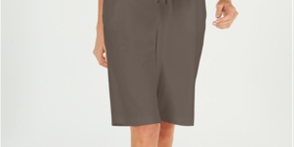 Shorts feminino Karen Scott Skimmer marrom tamanho pequeno G