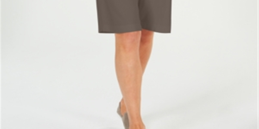 Shorts feminino Karen Scott Skimmer marrom tamanho pequeno G