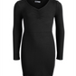 Vestido justo com listras laterais Epic Threads Big Girl, preto, tamanho P