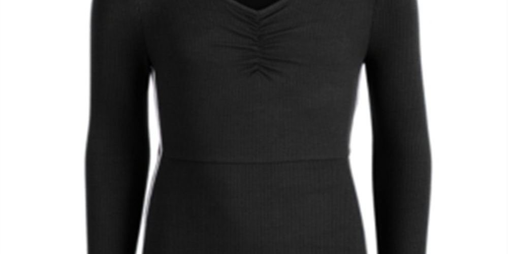 Vestido justo com listras laterais Epic Threads Big Girl, preto, tamanho P