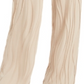 Calça feminina de malha ondulada JM Collection, marrom, tamanho médio