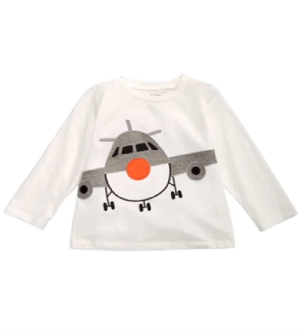 Camiseta infantil de algodão para meninos First Impressions, branca, tamanho 3-6 meses