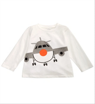 First Impressions Baby Boy's Cotton Airplane T-Shirt White Size 3-6MOS