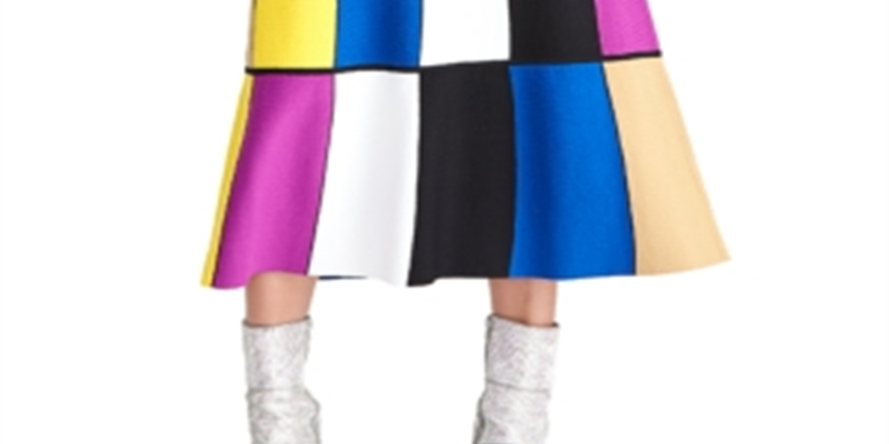 Saia MIDI Colorblocked Feminina Rachel Roy Tamanhos Grandes