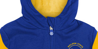 Cubcoats Menino Infantil Golden State Warriors 2 em 1 com Moletom com Zíper Transformador e Pelúcia Macia Azul-Royal