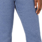 Calça de moletom feminina Karen Scott Sport Fleece Fitness Azul Tamanho X-S