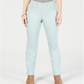 Jeans feminino estilo &amp; co com controle de barriga, perna reta, azul-marinho, tamanho 6