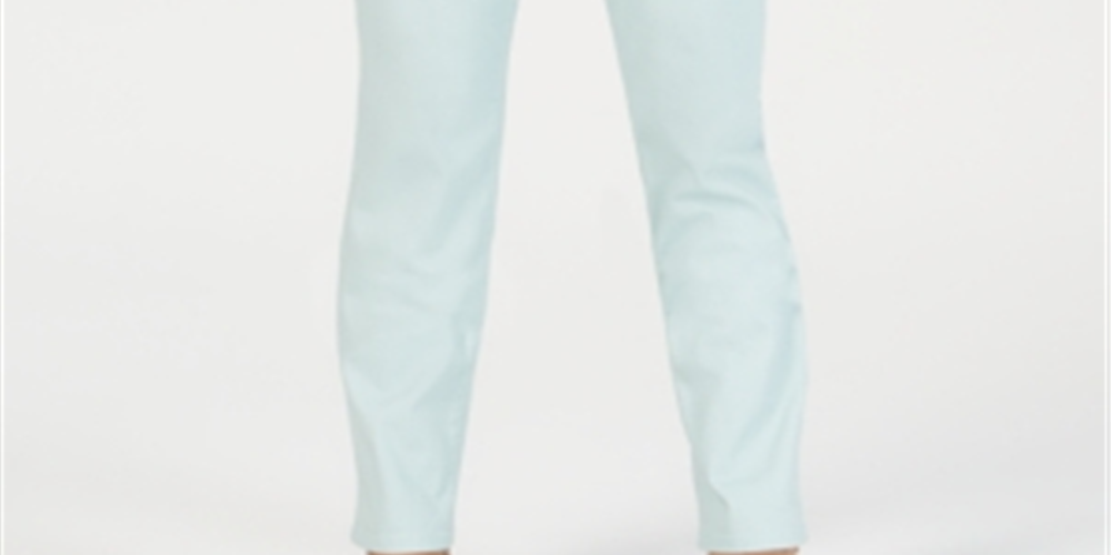Jeans feminino estilo &amp; co com controle de barriga, perna reta, azul-marinho, tamanho 6