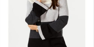 Suéter feminino Charter Club com manga flare, preto, tamanho XX-G