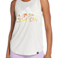 Camiseta regata feminina Adidas Floral Essential, branca, tamanho XX-S