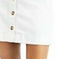 Saia jeans feminina Maison Jules com botões frontais, branca, tamanho 6