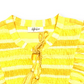 Blusa de algodão listrada com mangas e babados Style &amp; Co feminina, tamanho grande, amarela