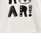 Camiseta estampada First Impressions Baby Boy's Roar, branca, tamanho 12 MOS