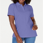 Polo Karen Scott feminino de algodão piquet, roxo, tamanho médio