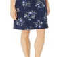 Vestido feminino Karen Scott com estampa floral, azul, tamanho X-S