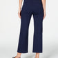 Calça feminina cropped de perna larga azul tamanho 10 da Charter Club