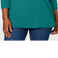 Blusa feminina Karen Scott com contas, azul-petróleo, tamanho médio