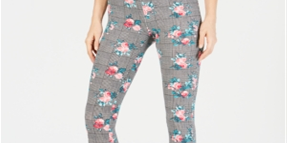 Leggings estampadas femininas INC International Concepts, pretas, tamanho XXL