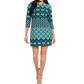 Vestido estampado feminino Vince Camuto, verde, tamanho 6