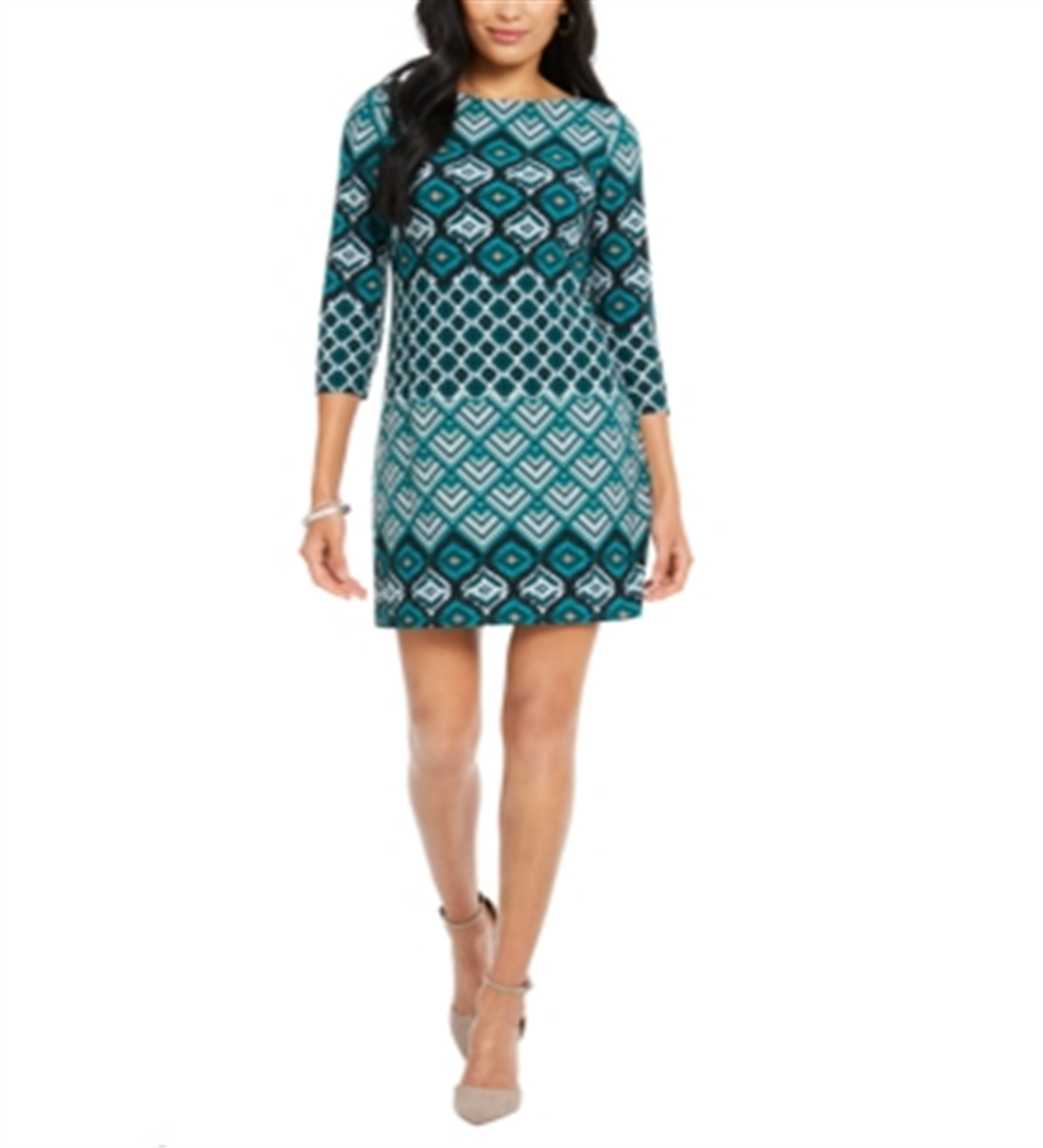 Vestido estampado feminino Vince Camuto, verde, tamanho 6