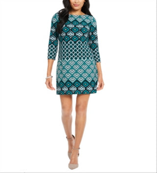 Vestido estampado feminino Vince Camuto, verde, tamanho 6