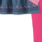 Conjunto de túnica e leggings florais Chambray para meninas da Kids Headquarters, rosa, tamanho 6X