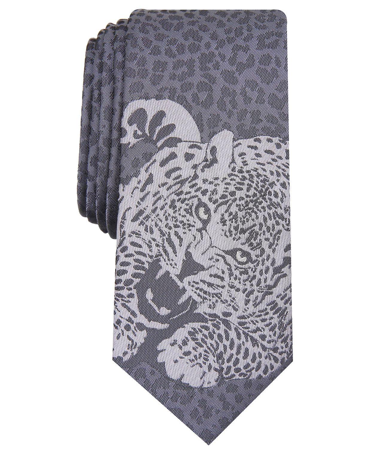 Gravata masculina fina One Skinny Tonal Panther da INC International Concepts, cinza, tamanho regular