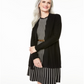 Cardigan feminino de cashmere Nicki com frente aberta, preto, tamanho pequeno G