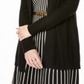Cardigan feminino de cashmere Nicki com frente aberta, preto, tamanho pequeno G