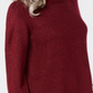 Karen Scott Suéter Feminino Gola Canoa Marmoreado Vermelho Tamanho X-S