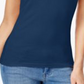 Camiseta Planet Gold Junior com decote em V, azul, tamanho médio