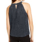 INC International Concepts Top Halter Feminino Shine Azul Tamanho X-S