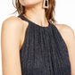 INC International Concepts Top Halter Feminino Shine Azul Tamanho X-S